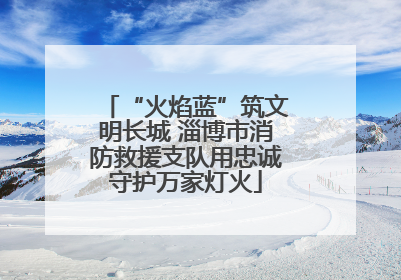 “火焰蓝”筑文明长城 淄博市消防救援支队用忠诚守护万家灯火