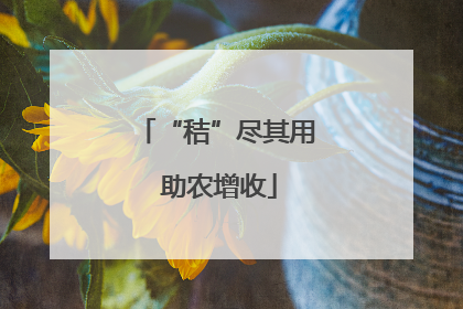 “秸”尽其用 助农增收