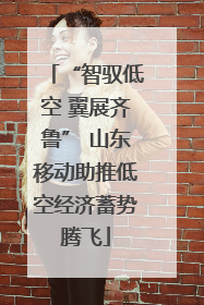 “智驭低空 翼展齐鲁” 山东移动助推低空经济蓄势腾飞