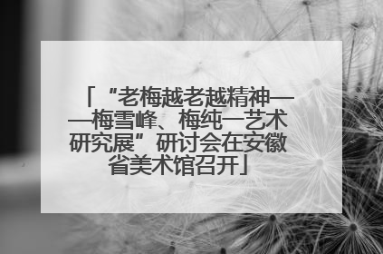 “老梅越老越精神——梅雪峰、梅纯一艺术研究展”研讨会在安徽省美术馆召开