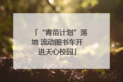 “青苗计划”落地 流动图书车开进天心校园