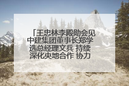 王忠林李殿勋会见中建集团董事长郑学选总经理文兵 持续深化央地合作 协力推动支点建设