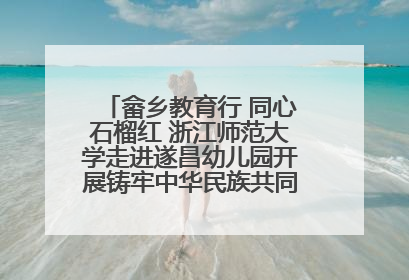 畲乡教育行 同心石榴红 浙江师范大学走进遂昌幼儿园开展铸牢中华民族共同体意识教育