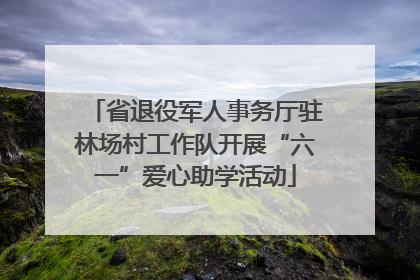 省退役军人事务厅驻林场村工作队开展“六一”爱心助学活动