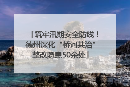 筑牢汛期安全防线！德州深化“桥河共治”整改隐患50余处