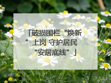破损围栏“焕新”上岗 守护居民“安居底线”