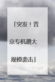 突发！普京专机遭大规模袭击