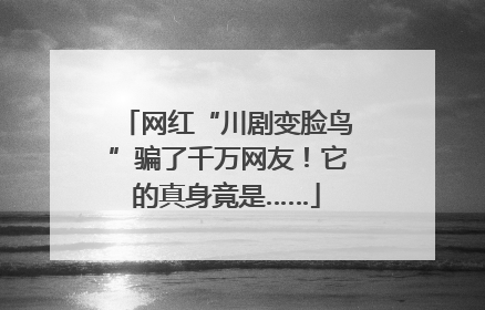 网红“川剧变脸鸟”骗了千万网友！它的真身竟是……