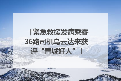 紧急救援发病乘客 36路司机乌云达来获评“青城好人”