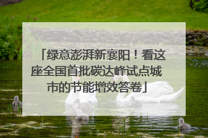 绿意澎湃新襄阳！看这座全国首批碳达峰试点城市的节能增效答卷