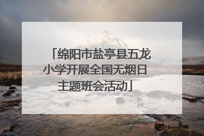 绵阳市盐亭县五龙小学开展全国无烟日主题班会活动