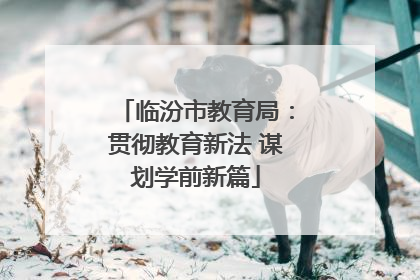 临汾市教育局：贯彻教育新法 谋划学前新篇