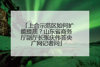 上合示范区如何扩能提质？山东省商务厅副厅长张庆伟答央广网记者问