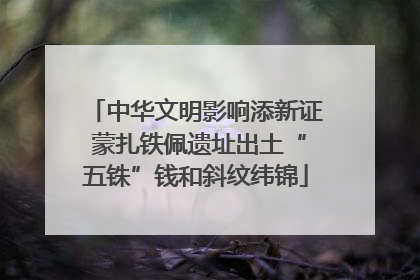 中华文明影响添新证 蒙扎铁佩遗址出土“五铢”钱和斜纹纬锦
