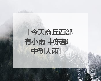 今天商丘西部有小雨 中东部中到大雨