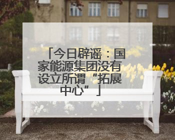今日辟谣：国家能源集团没有设立所谓“拓展中心”