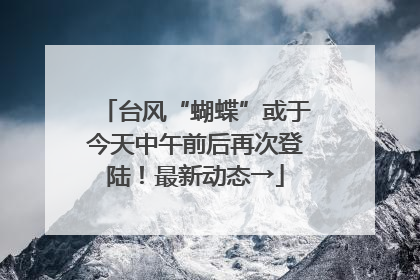 台风“蝴蝶”或于今天中午前后再次登陆！最新动态→