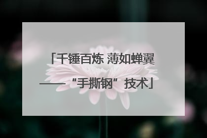 千锤百炼 薄如蝉翼——“手撕钢”技术