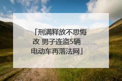 刑满释放不思悔改 男子连盗5辆电动车再落法网