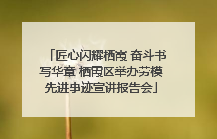 匠心闪耀栖霞 奋斗书写华章 栖霞区举办劳模先进事迹宣讲报告会