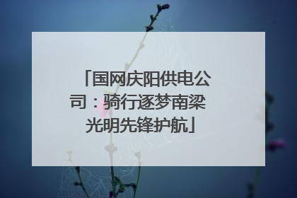 国网庆阳供电公司：骑行逐梦南梁 光明先锋护航