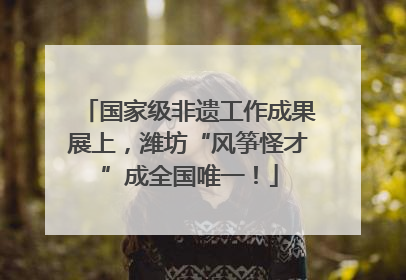 国家级非遗工作成果展上，潍坊“风筝怪才”成全国唯一！