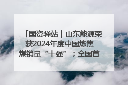 国资驿站｜山东能源荣获2024年度中国炼焦煤销量“十强”；全国首例铁路盖上智慧物流园钢结构主体完工