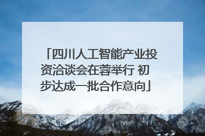 四川人工智能产业投资洽谈会在蓉举行 初步达成一批合作意向