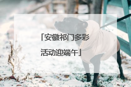 安徽祁门多彩活动迎端午