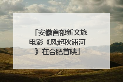安徽首部新文旅电影《风起秋浦河》在合肥首映