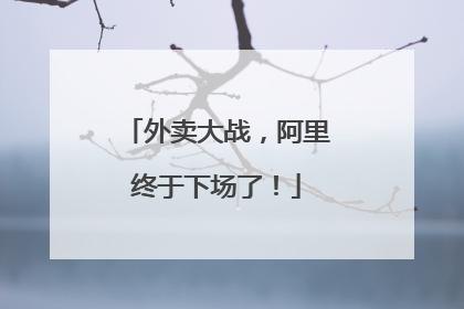 外卖大战，阿里终于下场了！