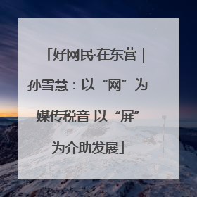 好网民·在东营｜孙雪慧：以“网”为媒传税音 以“屏”为介助发展