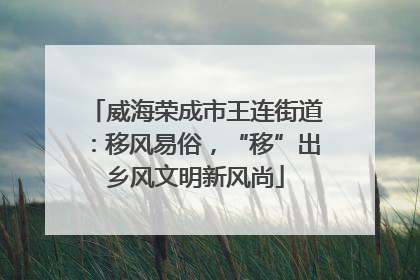 威海荣成市王连街道：移风易俗，“移”出乡风文明新风尚