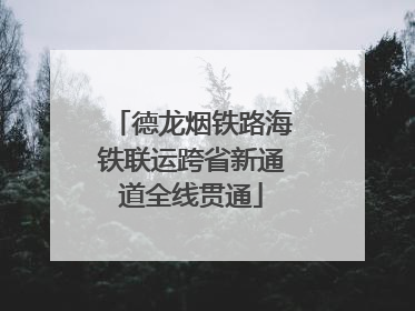 德龙烟铁路海铁联运跨省新通道全线贯通