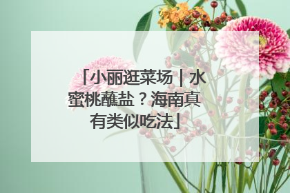 小丽逛菜场｜水蜜桃蘸盐？海南真有类似吃法