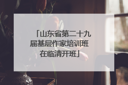 山东省第二十九届基层作家培训班在临清开班