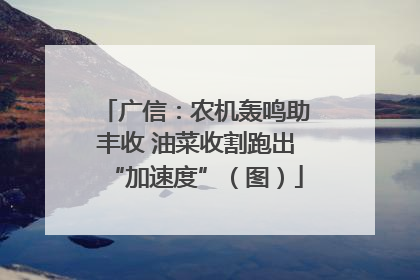 广信：农机轰鸣助丰收 油菜收割跑出“加速度”（图）