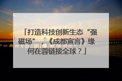 打造科技创新生态“强磁场”，《成都宣言》缘何在蓉链接全球？