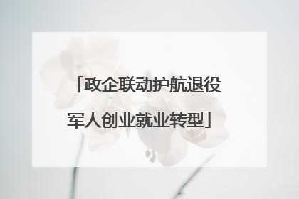 政企联动护航退役军人创业就业转型