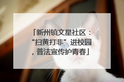 新州镇文星社区：“扫黄打非”进校园，普法宣传护青春