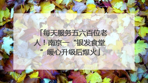 每天服务五六百位老人！南京一“银发食堂”暖心升级后爆火