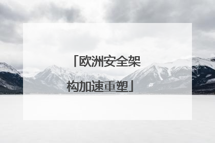 欧洲安全架构加速重塑