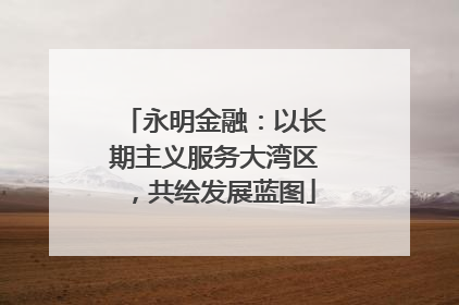 永明金融：以长期主义服务大湾区，共绘发展蓝图