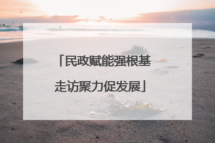 民政赋能强根基 走访聚力促发展