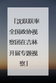 沈跃跃率全国政协视察团在吉林开展专题视察