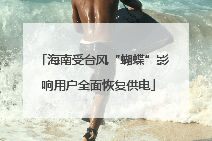 海南受台风“蝴蝶”影响用户全面恢复供电