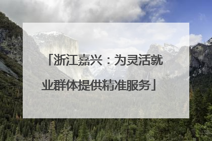 浙江嘉兴：为灵活就业群体提供精准服务