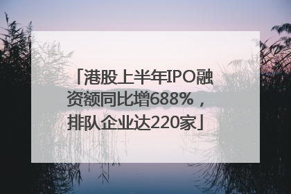 港股上半年IPO融资额同比增688%，排队企业达220家