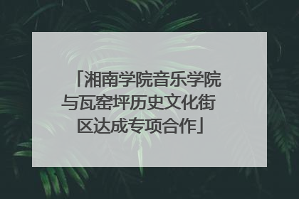 湘南学院音乐学院与瓦窑坪历史文化街区达成专项合作
