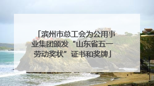 滨州市总工会为公用事业集团颁发“山东省五一劳动奖状”证书和奖牌